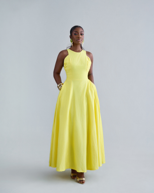 Pearl Dress Yellow