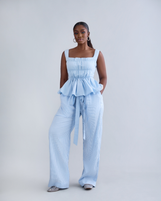 The Stripe Peplum Ensemble