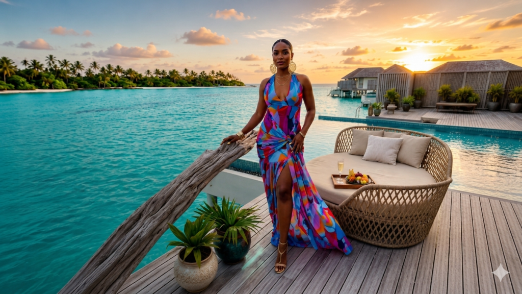 Elegant tropical vacation outfits for women